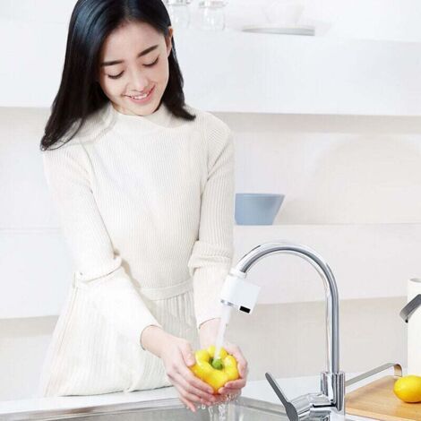 NALOOKAMIC  Adaptateur de robinet sans contact Smart Sensor Robinet pour cuisine salle de bain Capteur infrarouge automatique avec protection anti-trop-plein Facile à installer