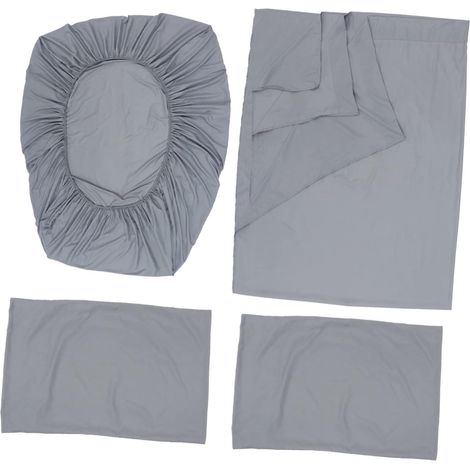 4pièces Literie Microfibre Douce Drap-Housse Ajustable Et Taies Oreiller Profond pour Lit Queen Facile à Entretenir Et Élégant (1/5)