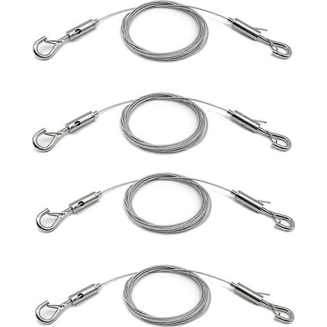 Câble de suspension réglable pour tableaux, ultra-résistant, supporte jusqu'à 22,7 kg (50 lb), 2 m x 1,5 mm-AquaForge (1/5)