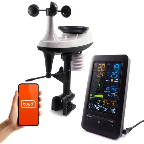 Tuya WLAN-Wetterstation mit LCD-Panel und Außensensor (1/5)