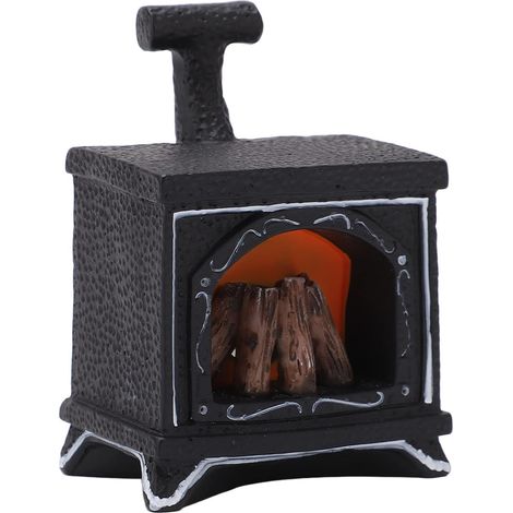 Mini chimenea, 1:12 Mini chimenea LED figura 5 x 3,5 x 7 cm (chimenea (se puede iluminar)