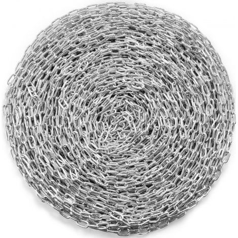 Chaîne à Maillons en Acier au Carbone Galvanisé - 5 - 1 mm x 76 (1/5)