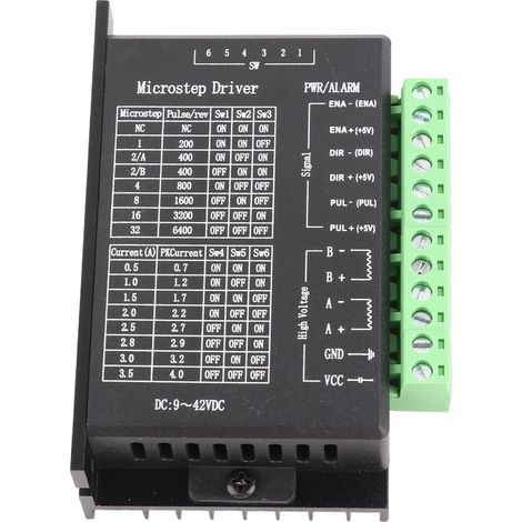 Pilote moteur pas à pas DC 9-40V 160W contrôleur de courant 0.5-4A avec 32 micropas réglables et protection thermique (1/4)