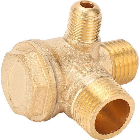 Rückschlagventil aus Messing für Luftkompressoren, Gewindeanschluss 1/2x3/8x10, Pumpenersatzteil (1/5)