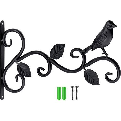 Crochets de suspension en métal pour plantes, avec vis, adaptés pour suspendre des plantes, des mangeoires à oiseaux, des lanternes, etc., décoration de jardin de balcon (pour les oiseaux). (1/5)