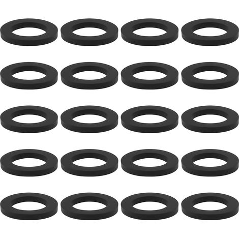 Lot de 50 Joints Toriques Plats en Caoutchouc Noir EPDM 19 X 12 X 2 Mm pour Tuyau D'arrosage de Douche de 1/2 Pouce (1/5)