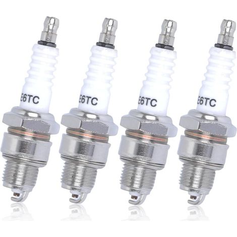 Pieces E6TC Spark Plugs for PW50 PW80 PW60 LT50 LT80, Replacement for 50cc 70cc 90cc 110cc ATV 4 Wheeler Quad Moped Scooter Kart Dirt Bike (1/4)