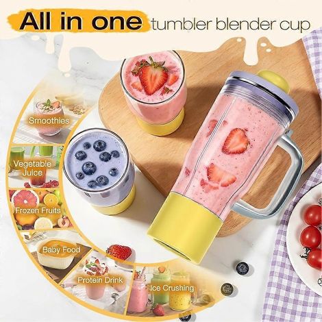 Lot de gobelets de rechange de 770 ml (26 oz) pour blender Ninja BlendBOSS DB301 et DB351, gobelet de voyage avec couvercle, gobelet individuel, bleu (1/5)
