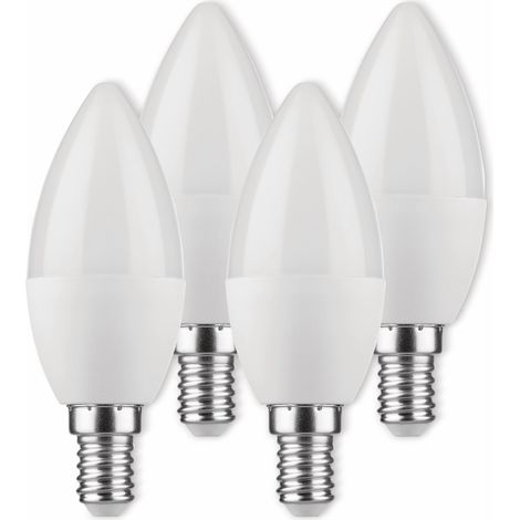 MÜLLER-LICHT LED-Lampe, Kerzenform, 400258, E14, EEK: F, 4,5W, 470 lm, 2700 K, matt, 4 Stück (1/5)