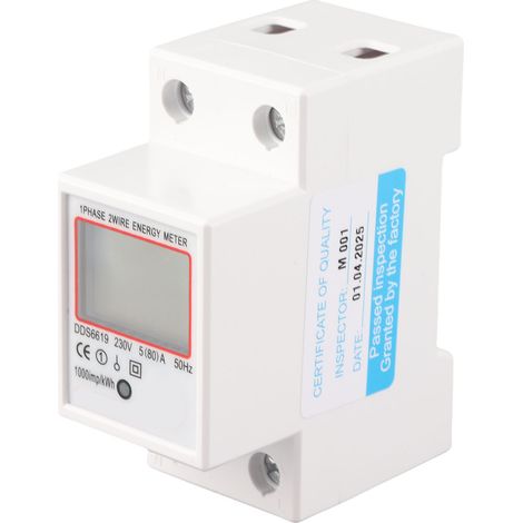 Compteur d'énergie numérique rétroéclairé monophasé multifonction pour tension et courant 230 V 50 Hz (1/5)