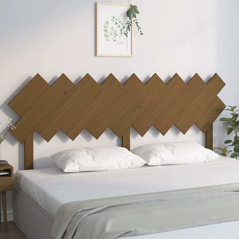 vidaXL Tête de lit Marron miel 178x3x80,5 cm Bois massif de pin (1/5)