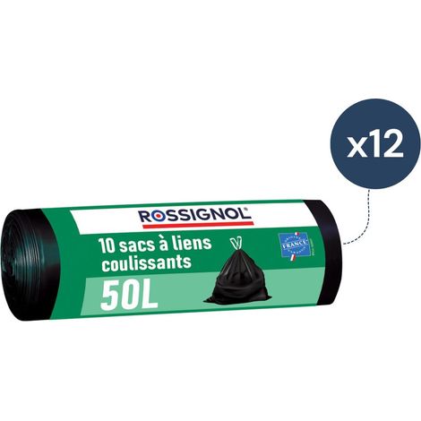 Lot de 10 sacs-poubelle 50L Fabriqué en France - BAGY ROSSIGNOL