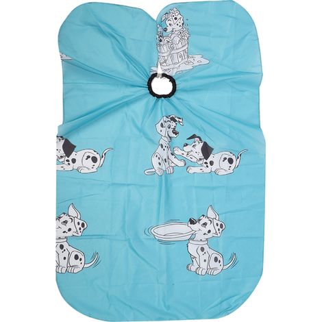Tablier de Coiffure Enfant Animé - Cape à Découper et Teindre Réglable, Bleu 110x80 cm (1/5)