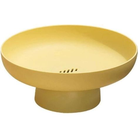 Cesta, bandeja de frutas, decoración del hogar, decoraciones para el hogar, bandeja para almacenar frutas, soporte para bocadillos, bandeja redonda para pasteles, amarillo - RAPANDA
