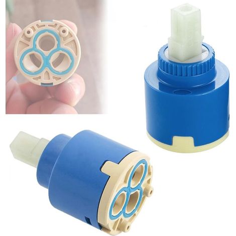 Lot de 2 cartouches de robinet en céramique 35 mm, cartouche robinet 35 mm pour Blanco, Mellbree, cartouche de robinet en céramique pour robinets (1/5)