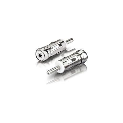Bingfu Adaptateur Antenne Autoradio Voiture Connecteur de Prise DIN à ISO Embout Antenne Auto Compatible avec Auto Unité Principale Récepteur Stéréo Amplificateur de Signal,2 Paquet