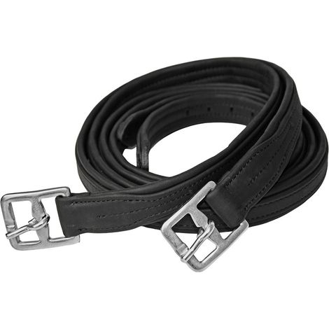 135 cm, marrone: Staffili ricoperti in cuoio da 25 mm con cuciture longitudinali tono su tono (1/2)