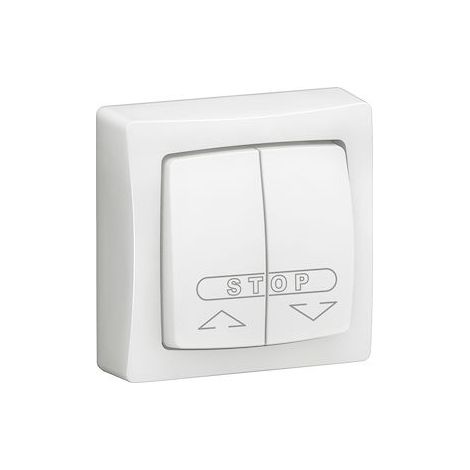 Doppio pulsante per tapparelle Interruttore a superficie completo bianco - LEGRAND - 086010L (1/2)