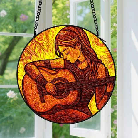 Capteur de soleil en vitrail - décoration spirituelle 15cm (1/4)