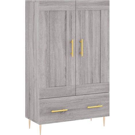 Maison Exclusive - Credenza Grigio Sonoma 69,5x31x115 cm in Legno Multistrato (1/5)