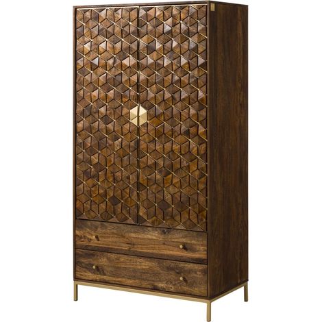 Armoire 99x55 Manguier huilé Brun DIAMOND 218 (1/3)