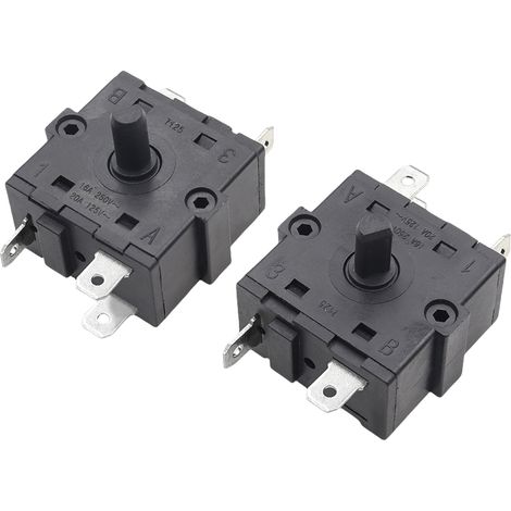 Interrupteur de position de rotation du ventilateur de chauffage électrique à bain d'huile, 4e vitesse, haute puissance, 16 A 250 V, 33501, 5 broches, 4 vitesses (1/2)