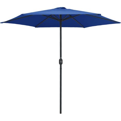 Parasol d'extérieur, Parasol pour Balcon Jardin Plage Terrasse, et mât en aluminium 270x246 cm Bleu azuré OIB8795E (1/5)