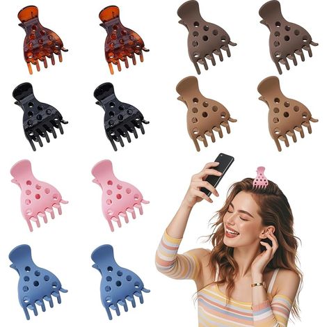 Clips à Cheveux Volumateurs, 12 Pièces Pinces pour Cheveux Bouclés, D'inspiration Vintage Pince Cheveux, Élégant Hair Clip pour Soulever les Racines et Ajouter du Volume (1/5)