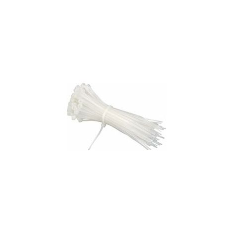 Collier de serrage nylon 200 mm x 2,5 mm – Résistance 8 kg – Diamètre de serrage max 53 mm – Lot de 1000 pièces – Pour gestion câbles (1/5)