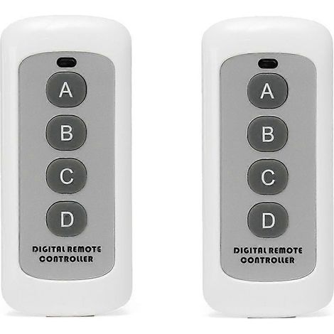 Télécommande sans fil RF 433 MHz, blanche, à 4 boutons. (1/5)