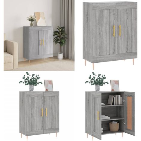 Sideboard Grau Sonoma 69,5x34x90 cm Holzwerkstoff - Holzschrank - Wohnzimmer Schrank (1/5)