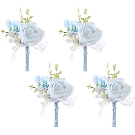 Soavoa Décoration Murale en Bois, Couronne Florale Artificielle avec Lumières LED, Idée Cadeau pour Mariage et Fête (1/4)