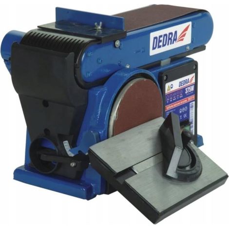 Ponceuse combinée à bande et à disque 375 W, disque 150 mm, bande 915 x 100 mm, table inclinable jusqu’à 45°, avec raccord d’aspiration, pour bois et matériaux dérivés (1/5)