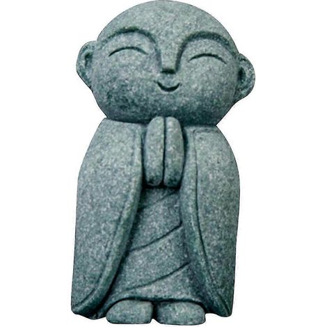 Petite statue de moine, sculpture de Bouddha, objet artisanal en grès, ornement de table pour bureau, cheminée ou salon.-Style F