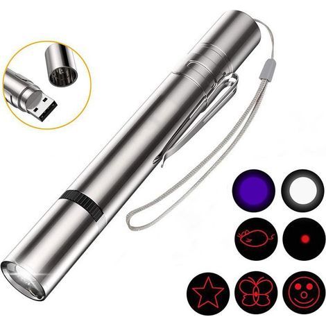 Pointeur laser - 7 en 1 - 5 modes - Rechargeable par USB (1/5)