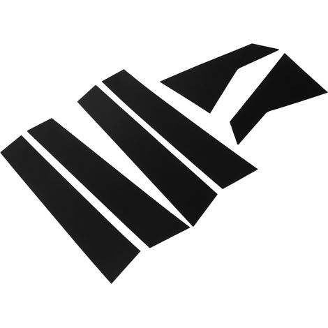 Lot de 6 autocollants noirs brillants pour garnitures de vitres latérales de portières, compatibles avec la Honda Civic Sedan 10e génération (2016-2021) (1/5)