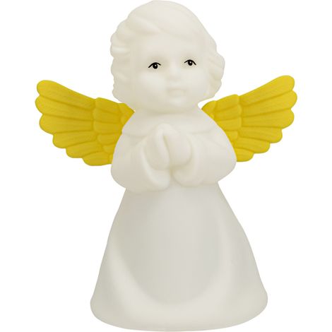 Filiyano – Lampe de chevet multicolore – Adorable veilleuse en silicone à intensité variable, en forme d'ange gardien, idéale pour les tout-petits. (1/5)