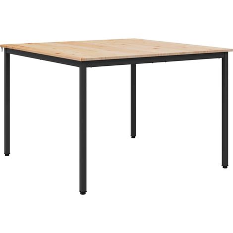 Mesa de Comedor Natural 110 x 110 x 75 cm Madera de pino macizo vidaXL
