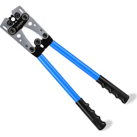 HX-50B Cosse de câble de batterie Outils de sertissage Pinces d'électricien pour sertir des câbles de 6-50mm² (AWG 8-1 / 0) avec la plaque métallique épaissie et renforcée (1/2)