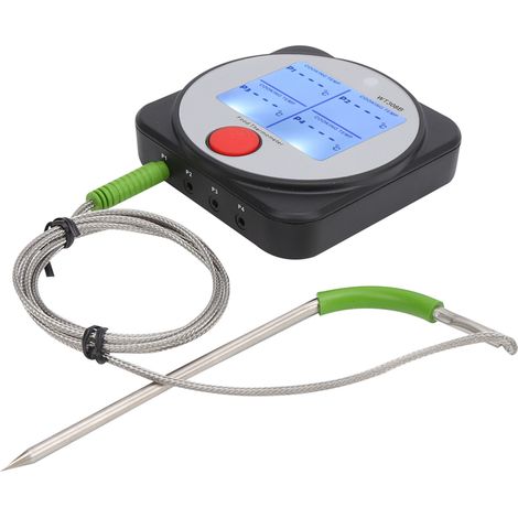 WT308B Digitales Lebensmittelthermometer – Kabellos, Edelstahl, Doppelfühler, Messbereich -40 bis 300 °C (1/5)