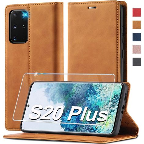 Coque portefeuille en cuir pour Samsung Galaxy S20 Plus avec béquille et porte-cartes (1/5)