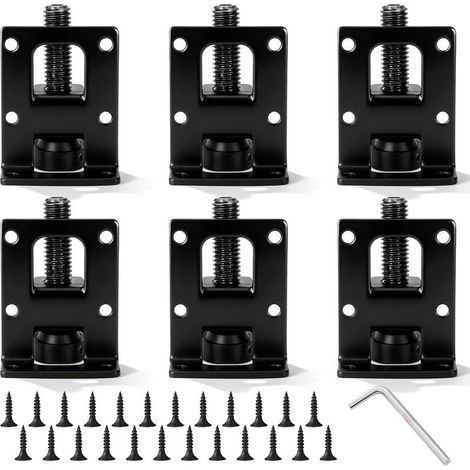 Lot de8 pieds de nivellement de meubles,pieds réglables avec vis et clé,pieds de nivellement robustes pour table,armoires,établi (1/5)