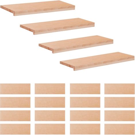 Marches d'escalier 20 pièces 70 x 30 x 2 cm Naturel vidaXL