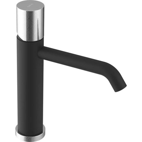 Sapho Ultratap - Grifo de lavabo, negro mate/cromo UT004TBC (1/2)