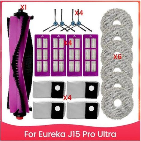 19-teiliges Set inklusive Bürste, Filter, Staubbeutel und Reinigungstuch für den Eureka J15 Pro Ultra Staubsauger. Zubehör inklusive. (1/5)