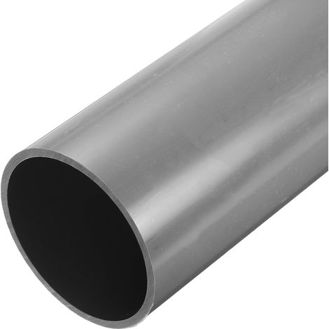 Tube PVC Rigide Rond 81.4mm ID 90mm OD 30 cm de Long Haute Résistance pour Tuyau d'Eau, Aquarium, Réservoir à Poissons, Serre de Jardin, Gris (1/5)