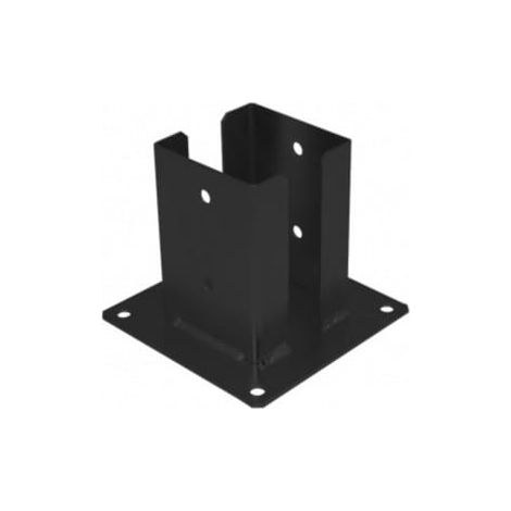 Pfostenfuß, an Beton geschraubt, 92 x 150 x 2 mm, schwarz