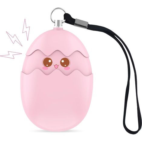 Alarme Personnelle 135dB Anti-Agression - Sirène d'Urgence Avec Lumière LED - Sécurité Pour Femmes, Enfants, Personnes Âgées,Rose