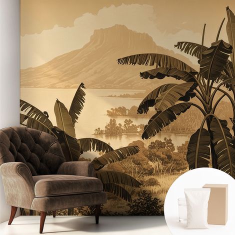 Carta Da Parati con design moderno - con motivi moderni - Fotomurali in TNT Soggiorno Camera De Letto Sala Ufficio panorama tropicale 250x250 cm (1/5)