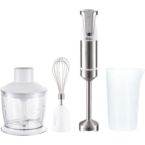 Batidora de mano, batidora y picadora 3 en 1 Ardes Trinity ARSET01, 200 W, blanca